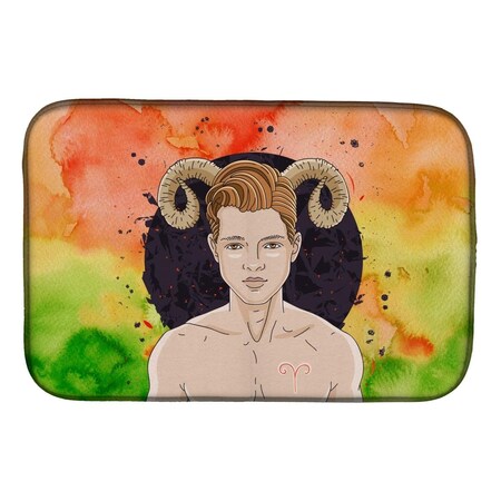 Carolines Treasures Aries Zodiac Sign Dish Drying Mat BB7317DDM